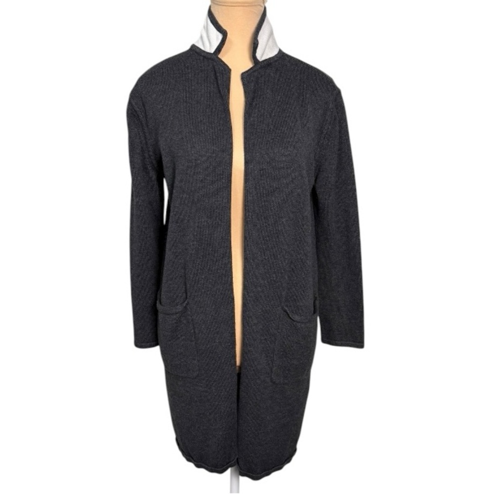 Banana Republic Charcoal Long Knit Cardigan w/Pockets Size Petite Small